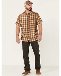 Brothers and Sons Men's Plaid Short Sleeve Button-Down Western Shirt
