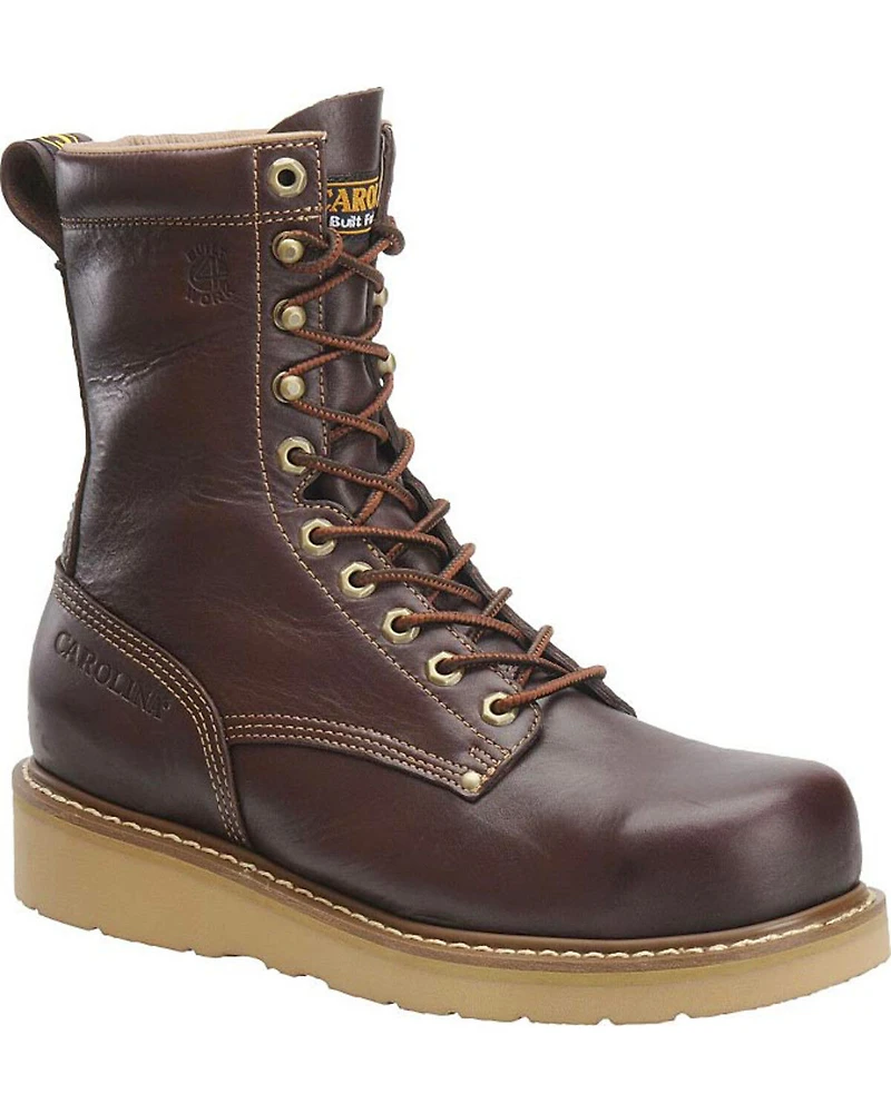 Carolina Men's Dark Brown Amp Hi 8" Work Boots - Steel Toe