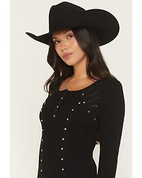 Miss Me Women's Embellished Lace Long Sleeve Shirt