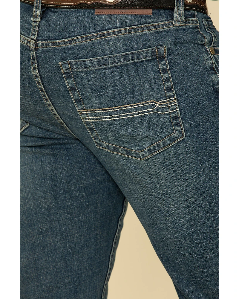 Cody James Men's High Roller Stackable Stretch Straight Medium Wash Jeans