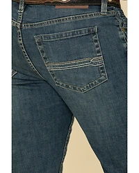 Cody James Men's High Roller Stackable Stretch Straight Medium Wash Jeans