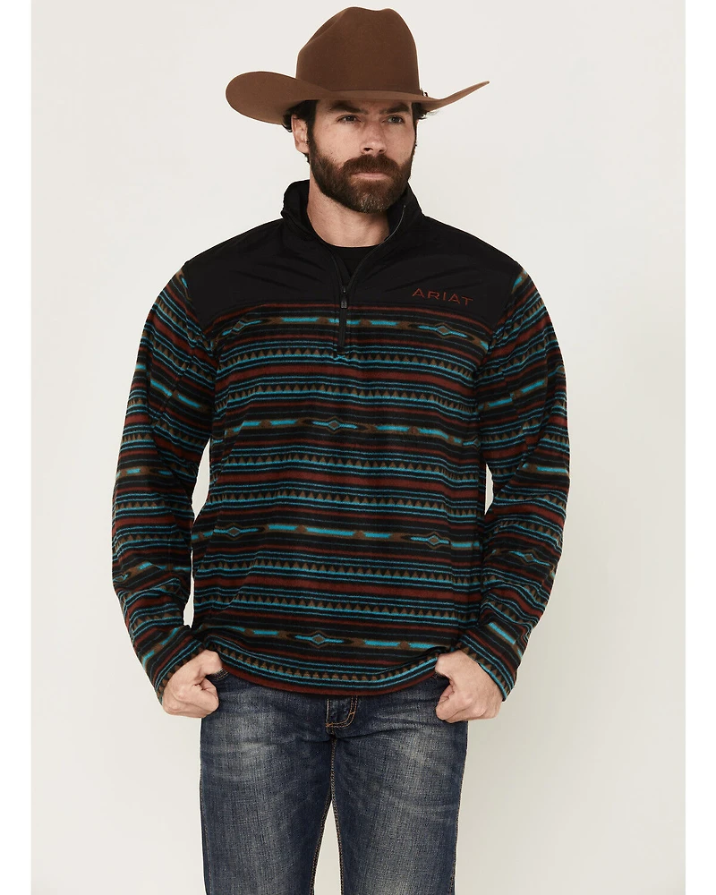 Ariat Men's Basis 2.0 Southwestern Striped 1/4 Zip Pullover