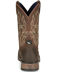 Tony Lama Men's Anchor Water Buffalo Pull On Western Work Boots - Composite Toe