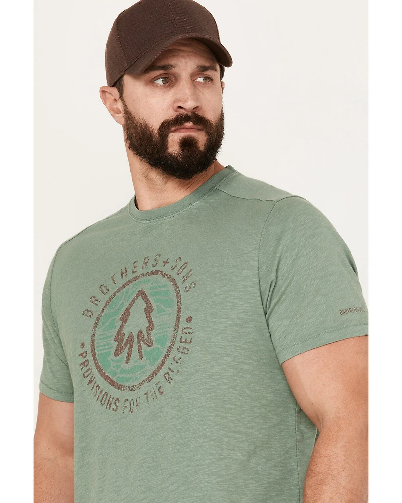 Brothers and Sons Men's Tree Circle Short Sleeve Graphic T-Shirt