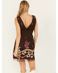 Shyanne Women's Embroidered Tulle Mini Dress