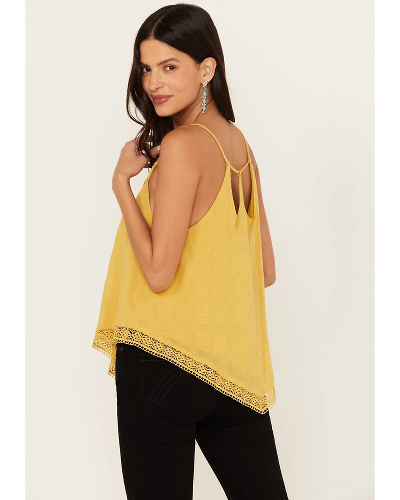 Miss Me Women's Handkerchief Hem Sleeveless Top