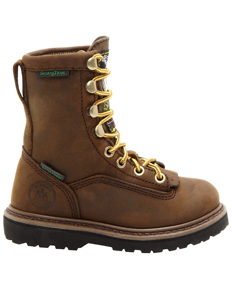 Georgia Boys' Insulated Outdoor Waterproof Lace-Up Boots