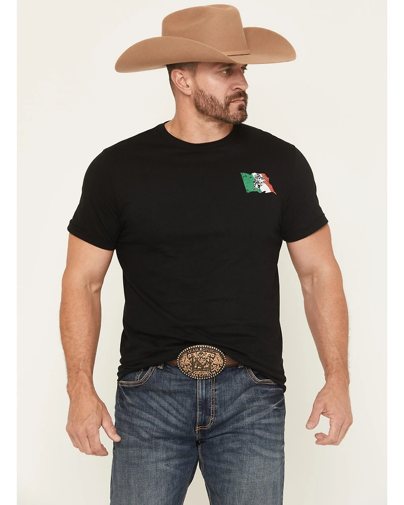 Cowboy Hardware Men's Bull Mexican Flag Short Sleeve Graphic T-Shirt