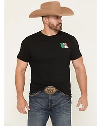 Cowboy Hardware Men's Bull Mexican Flag Short Sleeve Graphic T-Shirt