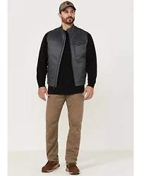 Brothers and Sons Men's Solid Baby Twill CC Zip-Front Vest