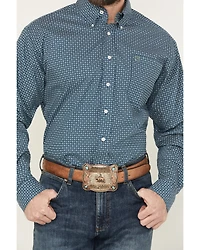 Cinch Men's Geo Print Long Sleeve Button-Down Stretch Western Shirt