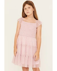 Sugar California Girls' Star Print Smocked Dress