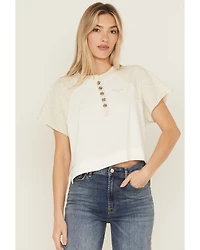 Kimes Ranch Women's Colorblock Short Sleeve Henley Tee