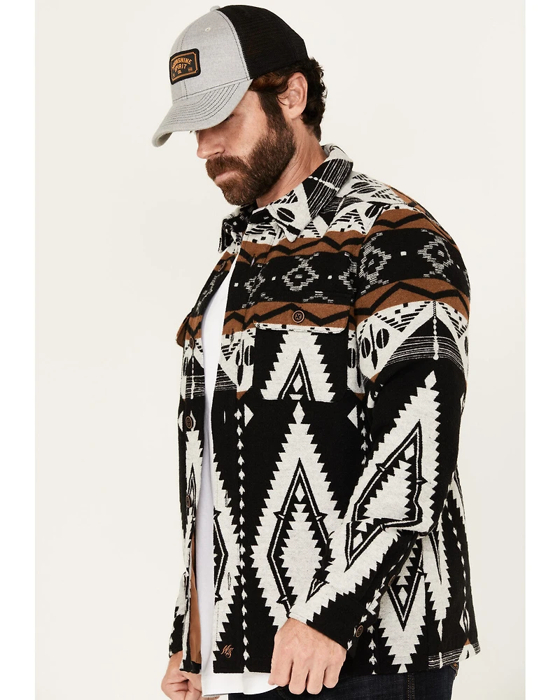 Moonshine Spirit Men's Revenge Southwestern Print Button-Down Shirt Jacket