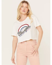 Wrangler Women's Cropped Short Sleeve Logo Graphic Tee