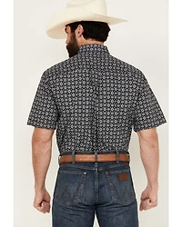 Cinch Men's Medallion Print Short Sleeve Button-Down Western Shirt