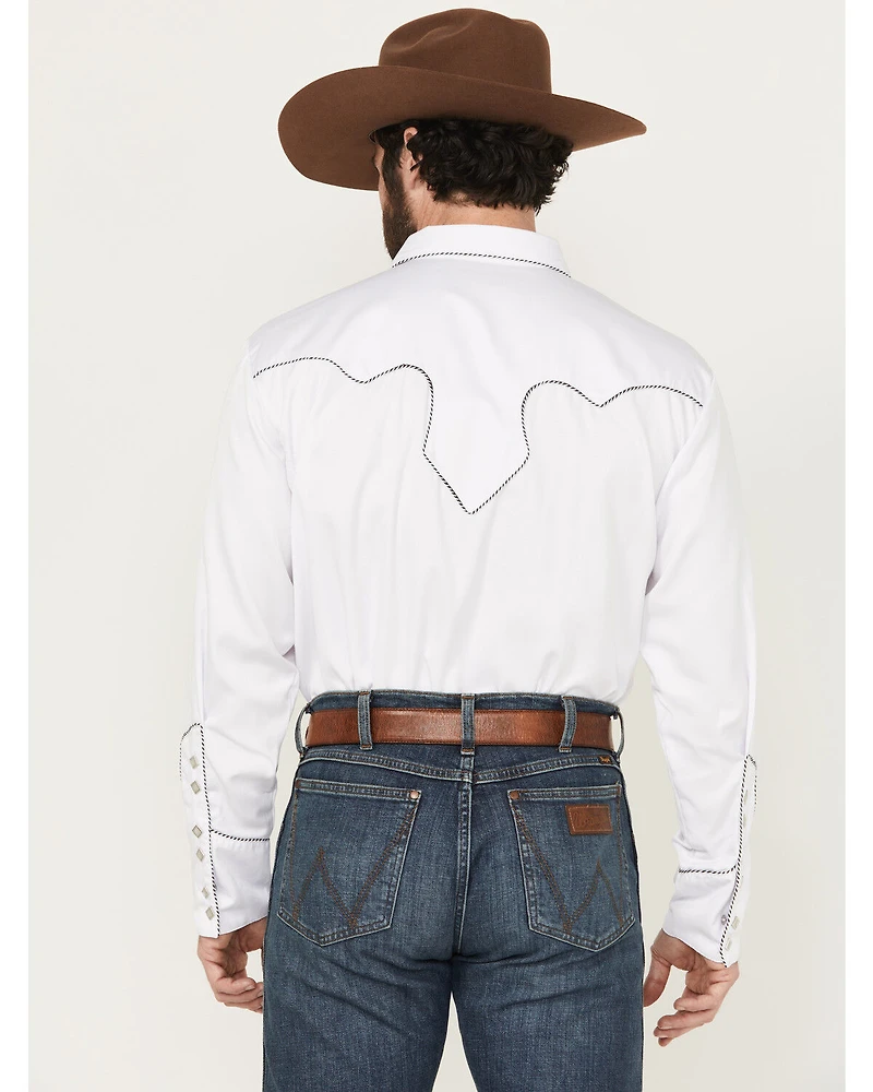 Scully White Retro Western Shirt