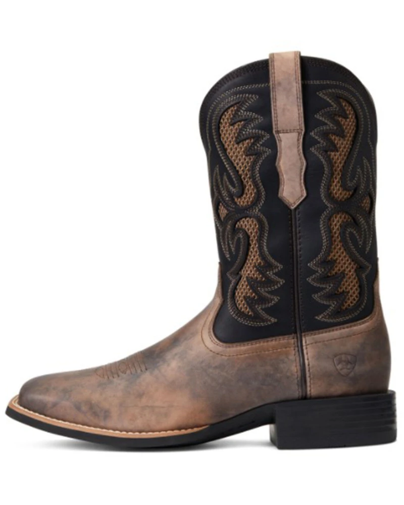 Ariat Men's Tally Ink Sport Frisco VentTEK Leather Performance Western Boot - Broad Square Toe