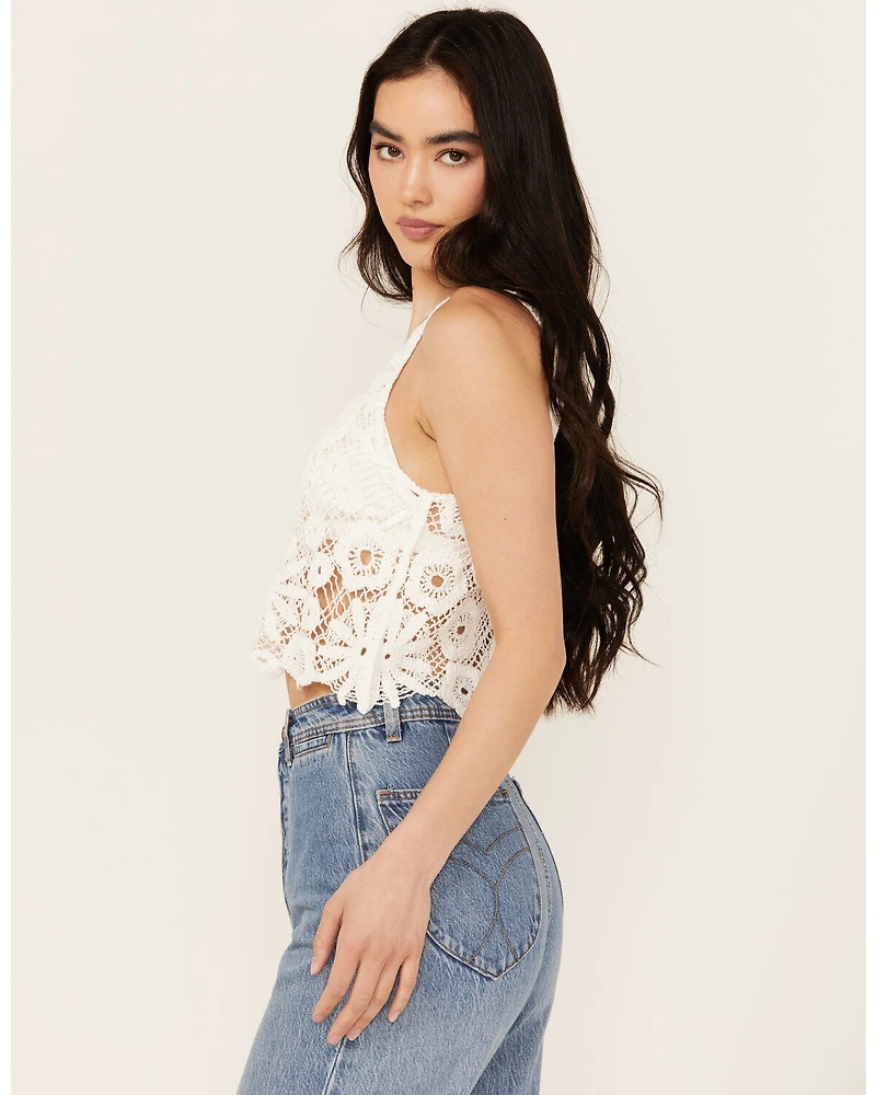 New Women's Floral Lace Sleeveless Tank
