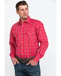 Resistol Men's Connemara Med Plaid Long Sleeve Western Shirt