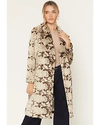Panhandle Slim Women's Snake Skin Print Faux Fur Coat