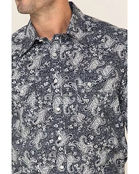 Rock & Roll Denim Men's Paisley Print Long Sleeve Western Shirt
