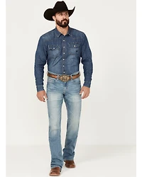 Cody James Men's Bandera Wash Wyatt Slim Bootcut Stretch Denim Jeans