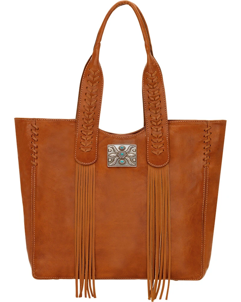 American West Golden Tan Mojave Canyon Large Zip Top Tote