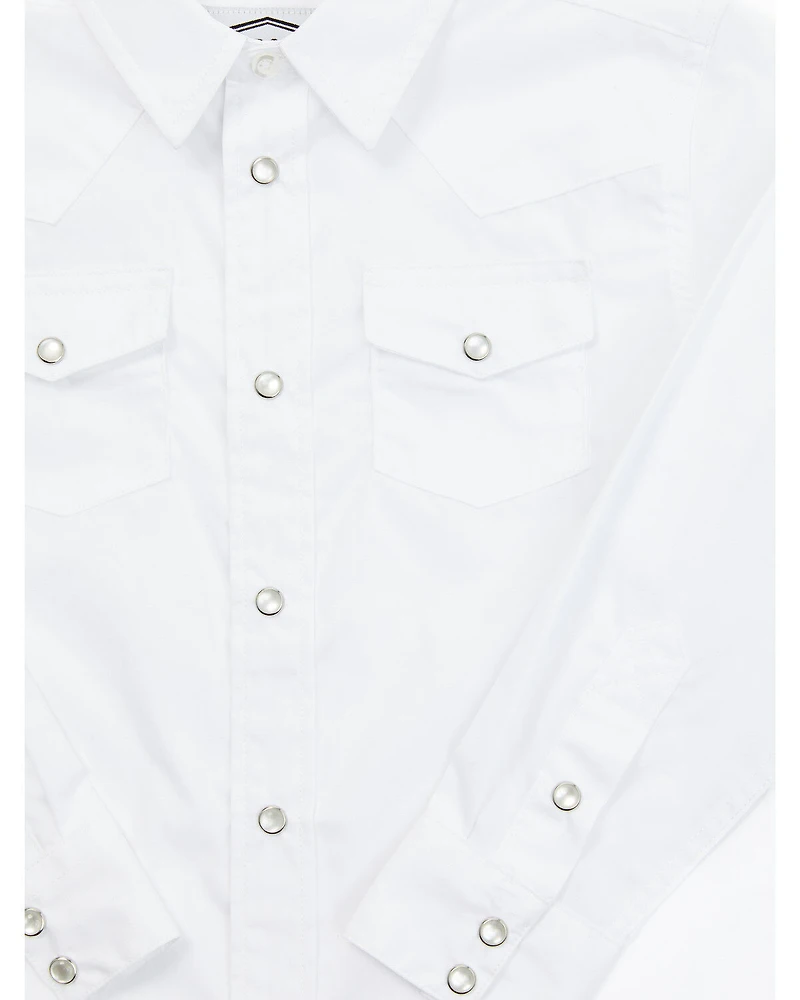 Gibson Trading Co Toddler Boys' Solid Long Sleeve Pearl Snap Western Shirt