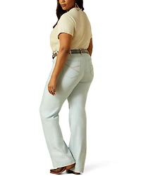 Ariat Women's Jordyn Light Wash Perfect Rise Trouser Stretch Denim Jeans - Plus