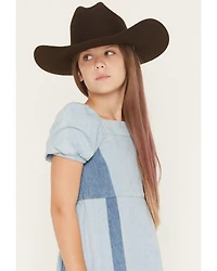 Self Esteem Girls' Short Sleeve Denim Dress
