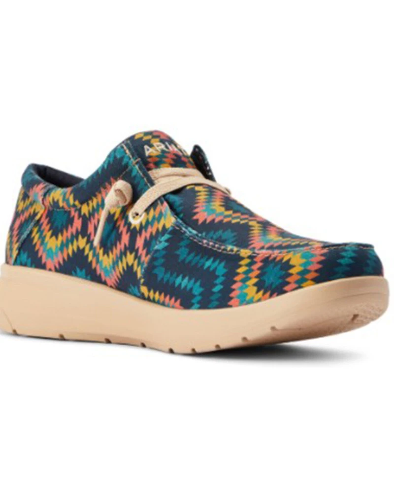 Ariat Men's Southwestern Print Stretch Casual Hilo - Moc Toe