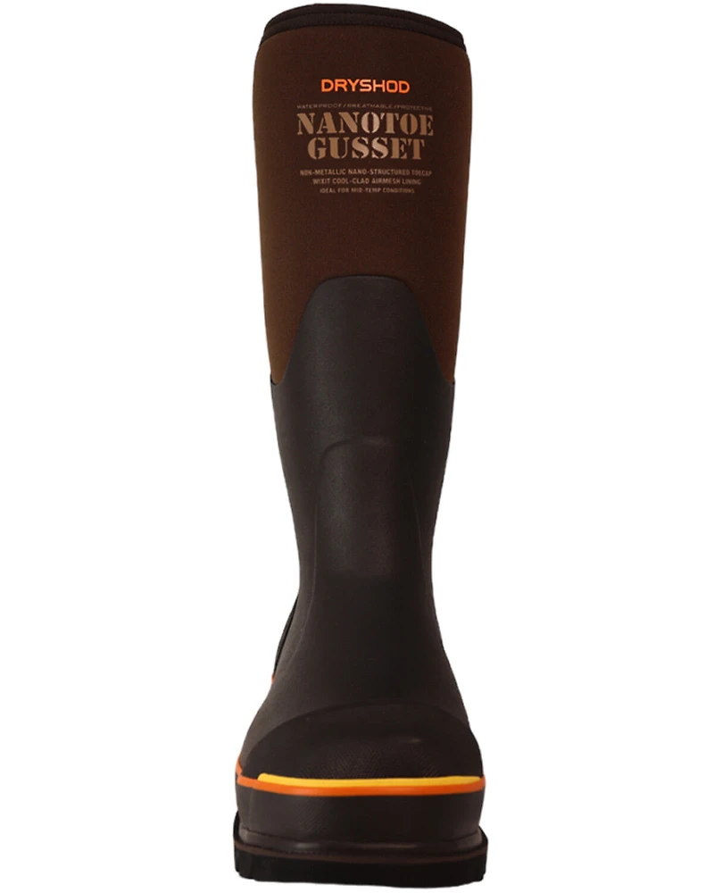 Dryshod Men's Protective Gusset Waterproof Rubber Boots - Nano Toe