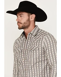 Moonshine Spirit Men's Southern Boy Striped Long Sleeve Pearl Snap Western Shirt