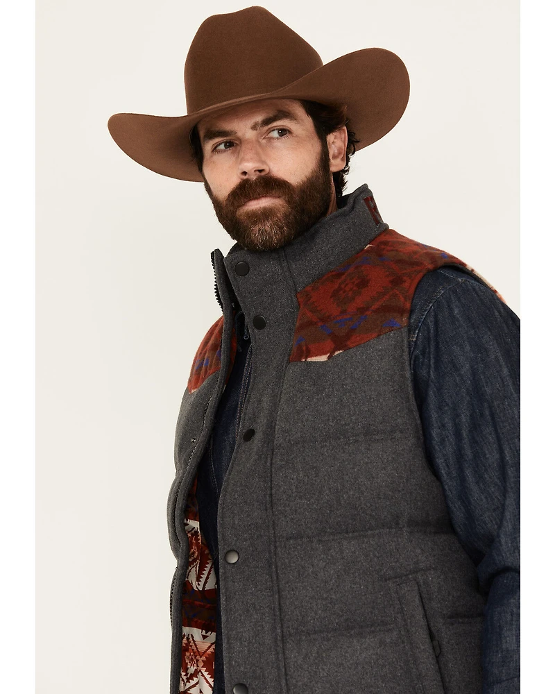 RANK 45® Men's Night Hike Southwestern Print Wool Puffer Vest