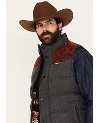 RANK 45® Men's Night Hike Southwestern Print Wool Puffer Vest