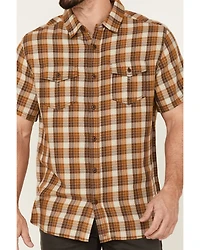 Brothers and Sons Men's Plaid Short Sleeve Button-Down Western Shirt