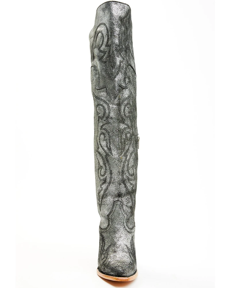 Corral Women's Metallic Tall Western Boots - Snip Toe