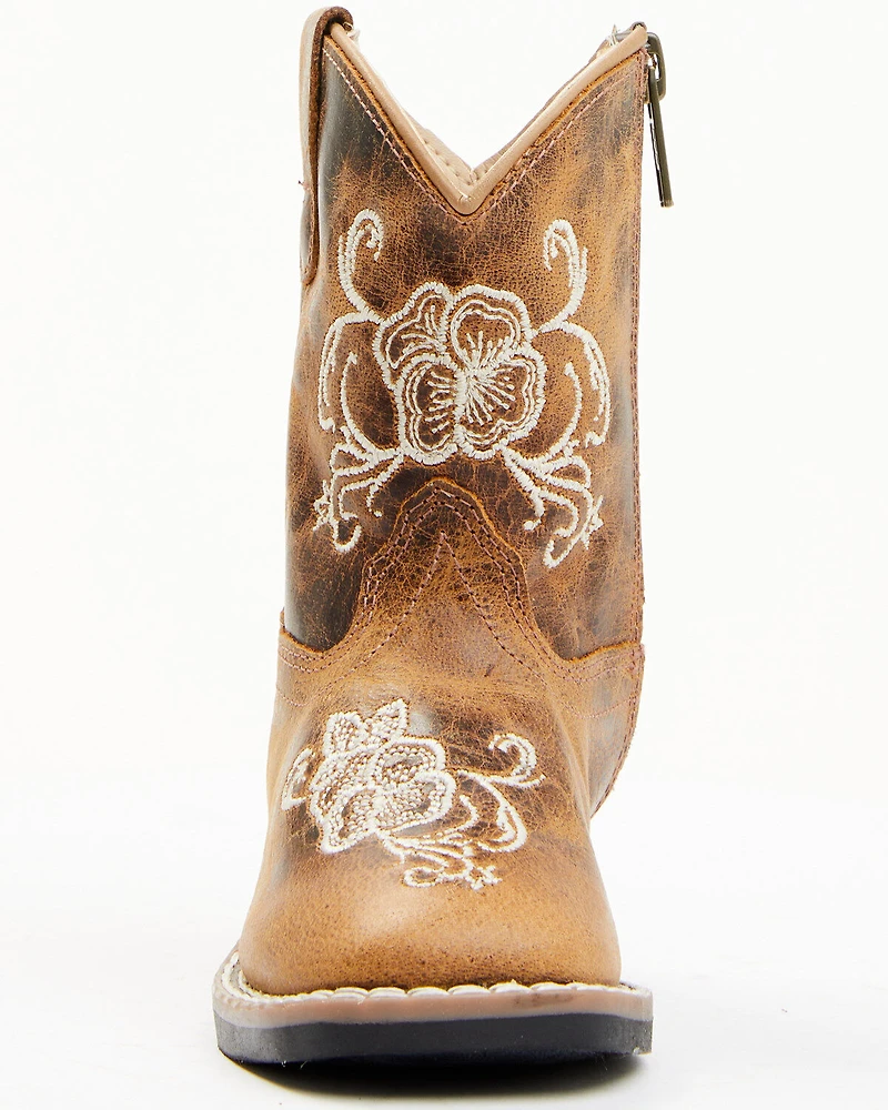 Shyanne Toddler Girls' Little Bitty Lasy Western Boots - Broad Square Toe