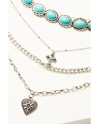 Shyanne Women's Heart And Cross Layered Necklace