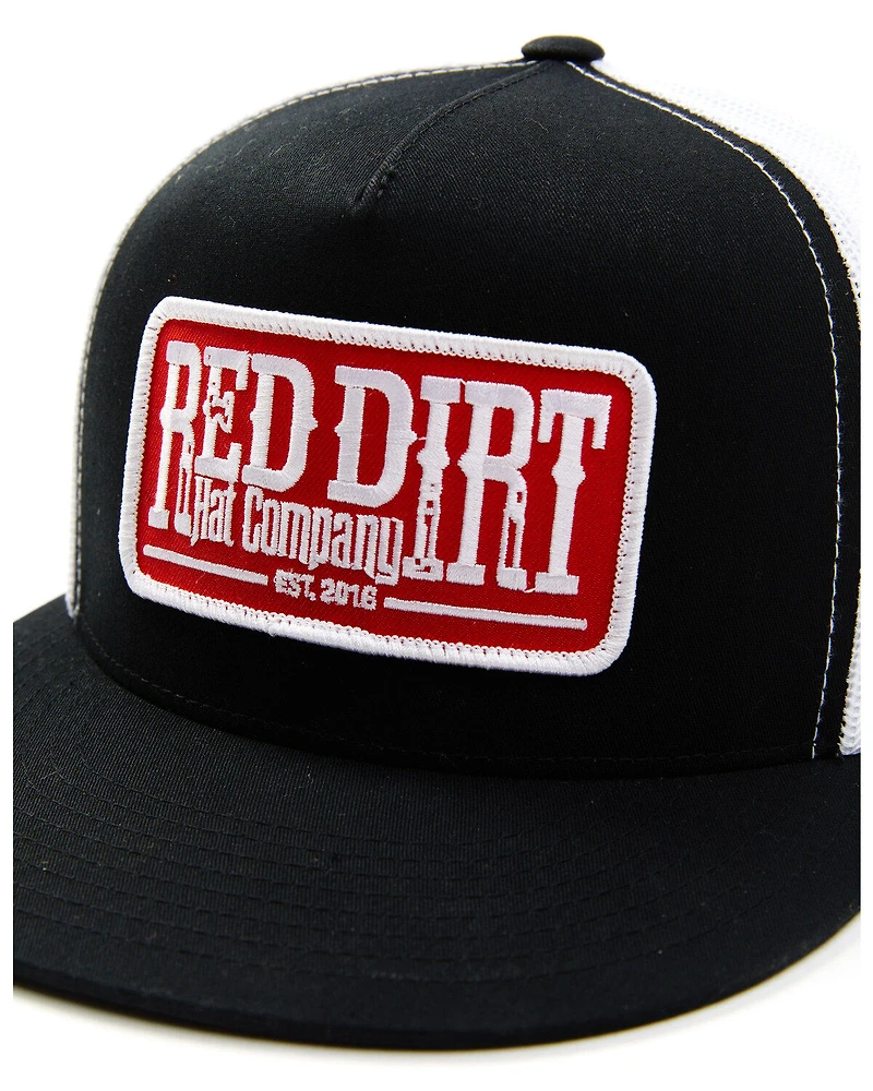 Red Dirt Hat Embroidered Logo Tag Patch Mesh Back Cap
