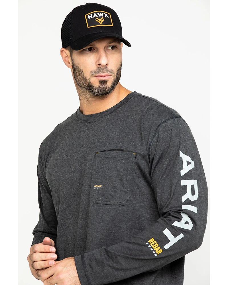 Ariat Men's Rebar Workman Logo Long Sleeve Work Shirt