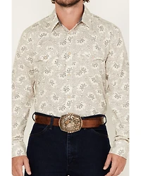 Cody James Men's Treven Floral Print Long Sleeve Snap Western Shirt