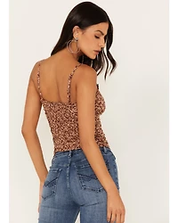 Idyllwind Women's Floral Print Smocked Cami Top
