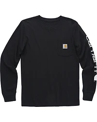 Carhartt Little Boys' Solid Logo Long Sleeve Pocket T-Shirt