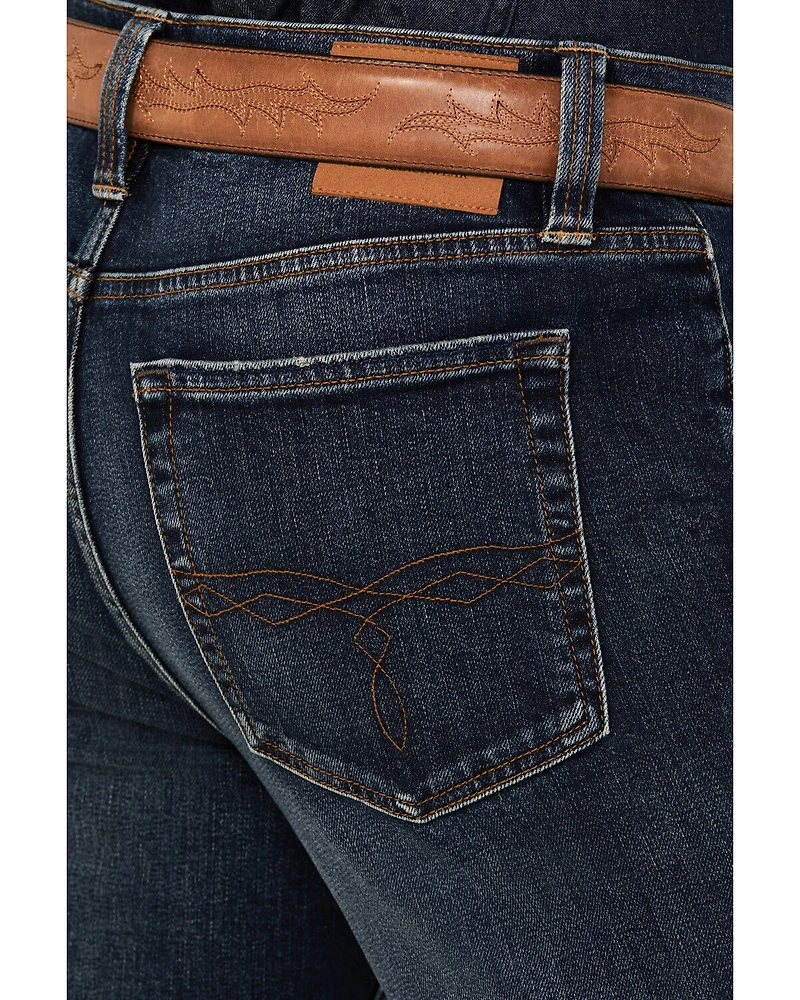 Blue Ranchwear Men's Bandera Wash Bronson Slim Straight Stretch Denim Jeans