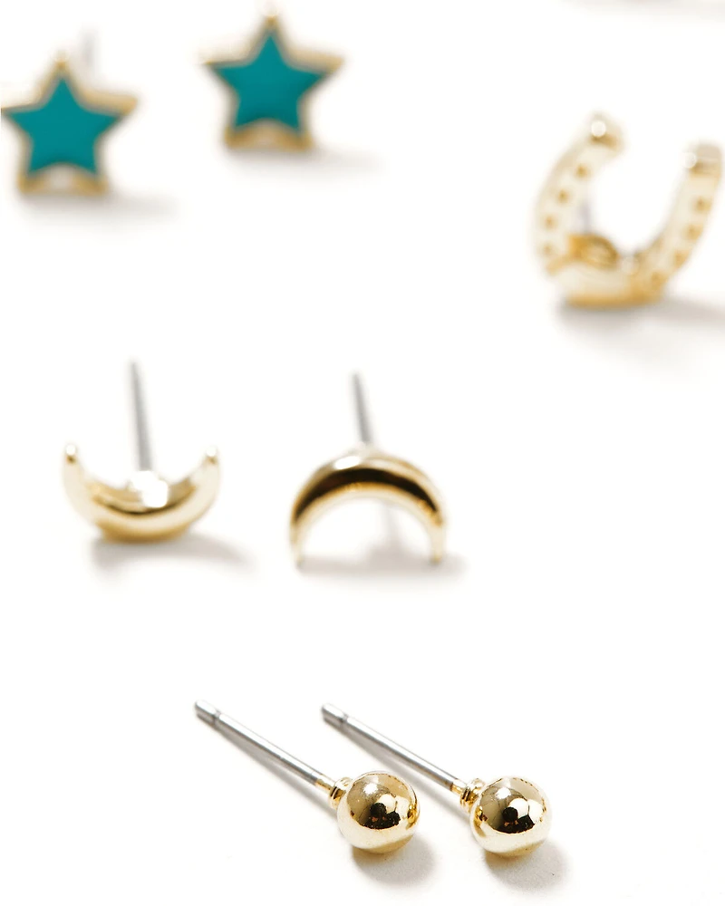 Shyanne Women's Moon And Heart Earring Set - 23 Piece