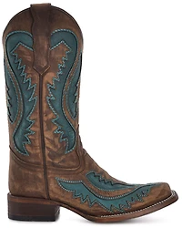 Circle G Women's Inlay Embroidered Western Boots - Square Toe
