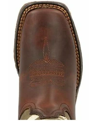 Durango Boys' Lil' Rebel USA Flag Army Western Boots - Square Toe