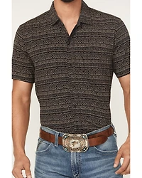 Ariat Men's Retro Southwestern Stripe Print Short Sleeve Button-Down Stretch Western Shirt